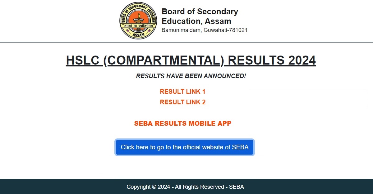 Assam HSLC 10th Result 2024 Out! Did You Pass