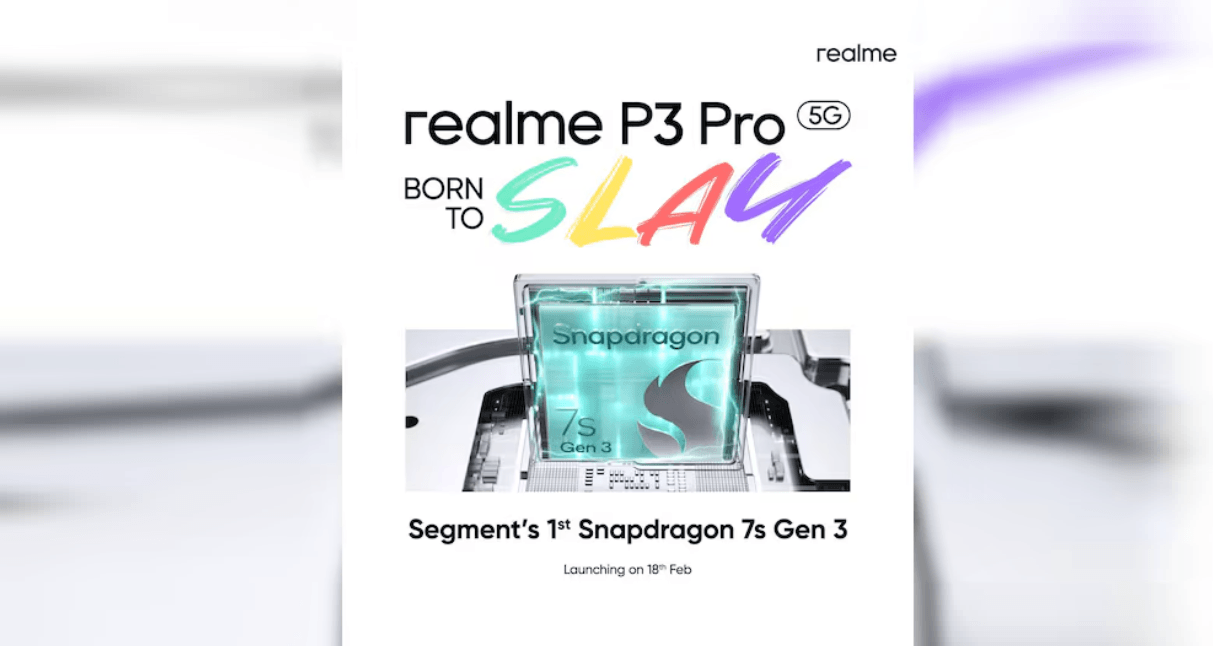 Realme P3 Pro with Snapdragon 7s Gen 3: Launching February 18 with Cutting-Edge Gaming Features