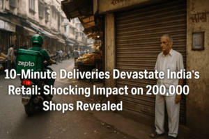 10-Minute Deliveries Devastate India’s Retail: Shocking Impact on 200,000 Corner Shops Revealed