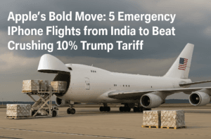 Apple's Bold Move: 5 Emergency iPhone Flights from India to Beat Crushing 10% Trump Tariff