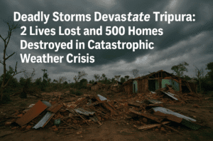 Deadly Storms Devastate Tripura: 2 Lives Lost and 500 Homes Destroyed in Catastrophic Weather Crisis