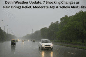 Delhi Weather Update: 7 Shocking Changes as Rain Brings Relief, Moderate AQI & Yellow Alert Hits!