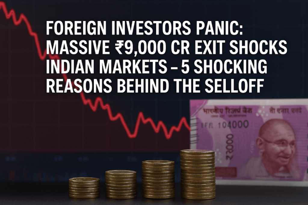 Foreign Investors Panic: Massive ₹9,000 Cr Exit Shocks Indian Markets – 5 Shocking Reasons Behind the Selloff