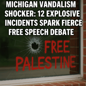 Michigan Vandalism Shocker: 12 Explosive Incidents Spark Fierce Free Speech Debate 1 Michigan Vandalism Shocker: 12 Explosive Incidents Spark Fierce Free Speech Debate