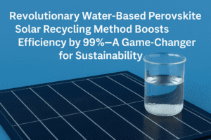 Revolutionary Water-Based Perovskite Solar Recycling Method Boosts Efficiency by 99%—A Game-Changer for Sustainability!