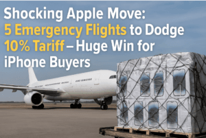 Shocking Apple Move: 5 Emergency Flights to Dodge 10% Tariff – Huge Win for iPhone Buyers!