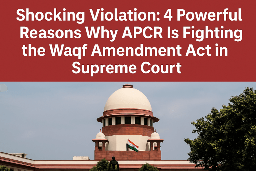Shocking Violation: 4 Powerful Reasons Why APCR Is Fighting the Waqf Amendment Act in Supreme Court