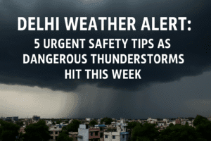 Delhi Weather Alert: 5 Urgent Safety Tips as Dangerous Thunderstorms Hit This Week