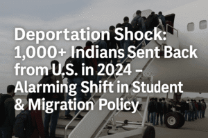 Deportation Shock: 1,000+ Indians Sent Back from U.S. in 2024 – Alarming Shift in Student & Migration Policy