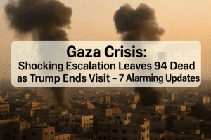 Gaza Crisis: Shocking Escalation Leaves 94 Dead as Trump Ends Visit – 7 Alarming Updates