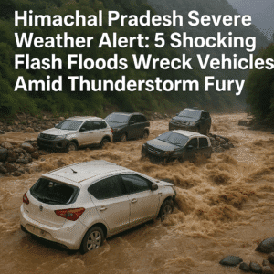Himachal Pradesh Severe Weather Alert: 5 Shocking Flash Floods Wreck Vehicles Amid Thunderstorm Fury