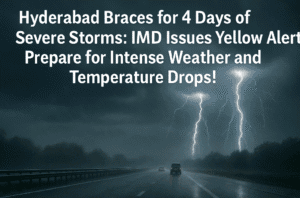 Hyderabad Braces for 4 Days of Severe Storms: IMD Issues Yellow Alert, Prepare for Intense Weather and Temperature Drops!