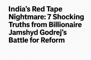 India's Red Tape Nightmare: 7 Shocking Truths from Billionaire Jamshyd Godrej's Battle for Reform
