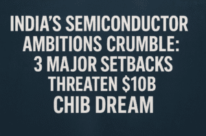 India's Semiconductor Ambitions Crumble: 3 Major Setbacks Threaten $10B Chip Dream