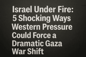 Israel Under Fire: 5 Shocking Ways Western Pressure Could Force a Dramatic Gaza War Shift