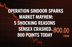 Operation Sindoor Sparks Market Mayhem: 5 Shocking Reasons Sensex Crashed 800 Points Today