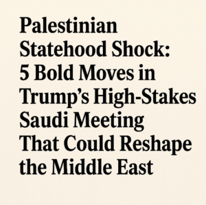 Palestinian Statehood Shock: 5 Bold Moves in Trump’s High-Stakes Saudi Meeting That Could Reshape the Middle East
