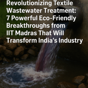 Revolutionizing Textile Wastewater Treatment: 7 Powerful Eco-Friendly Breakthroughs from IIT Madras That Will Transform India’s Industry