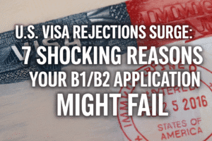 U.S. Visa Rejections Surge: 7 Shocking Reasons Your B1/B2 Application Might Fail 1 U.S. Visa Rejections Surge: 7 Shocking Reasons Your B1/B2 Application Might Fail