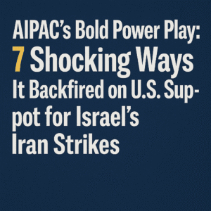 AIPAC's Bold Power Play: 7 Shocking Ways It Backfired on U.S. Support for Israel’s Iran Strikes
