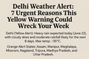 Delhi Weather Alert: 7 Urgent Reasons This Yellow Warning Could Wreck Your Week 1 Delhi Weather Alert: 7 Urgent Reasons This Yellow Warning Could Wreck Your Week