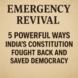 Emergency Revival: 5 Powerful Ways India’s Constitution Fought Back and Saved Democracy 1 Emergency Revival: 5 Powerful Ways India’s Constitution Fought Back and Saved Democracy