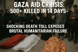 Gaza Aid Crisis: 500+ Killed in 14 Days—Shocking Death Toll Exposes Brutal Humanitarian Failure
