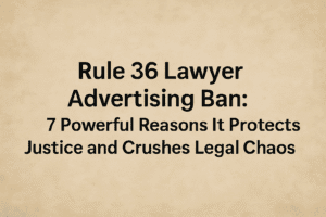Rule 36 Lawyer Advertising Ban: 7 Powerful Reasons It Protects Justice and Crushes Legal Chaos