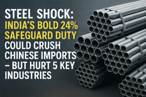 Steel Shock: India’s Bold 24% Safeguard Duty Could Crush Chinese Imports – But Hurt 5 Key Industries