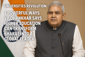Universities Revolution: 7 Powerful Ways VP Dhankhar Says Higher Education Can Transform Bharat into a Global Leader