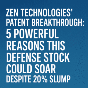 Zen Technologies' Patent Breakthrough: 5 Powerful Reasons This Defense Stock Could Soar Despite 20% Slump