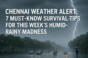Chennai Weather Alert: 7 Must-Know Survival Tips for This Week’s Humid-Rainy Madness