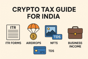 Crypto Tax Guide for India: ITR Forms, Airdrops, NFTs, TDS, and Business Income