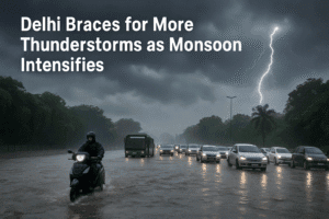 Delhi Braces for More Thunderstorms as Monsoon Intensifies