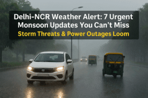 Delhi-NCR Weather Alert: 7 Urgent Monsoon Updates You Can’t Miss – Storm Threats & Power Outages Loom