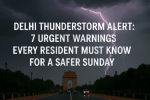 Delhi Thunderstorm Alert: 7 Urgent Warnings Every Resident Must Know for a Safer Sunday