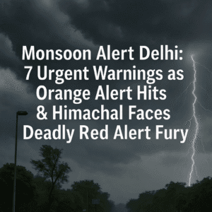 Monsoon Alert Delhi: 7 Urgent Warnings as Orange Alert Hits & Himachal Faces Deadly Red Alert Fury
