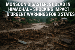 Monsoon Disaster: 91 Dead in Himachal – Shocking Impact & Urgent Warnings for 3 States