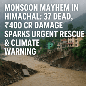 Monsoon Mayhem in Himachal: 37 Dead, ₹400 Cr Damage Sparks Urgent Rescue & Climate Warning