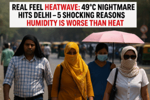 Real Feel Heatwave: 49°C Nightmare Hits Delhi – 5 Shocking Reasons Humidity Is Worse Than Heat