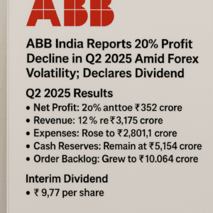 ABB India Reports 20% Profit Decline in Q2 2025 Amid Forex Volatility; Declares Dividend