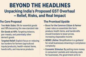 Beyond the Headlines: Unpacking India's Proposed GST Overhaul – Relief, Risks, and Real Impact