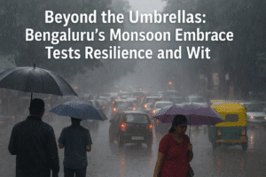 Beyond the Umbrellas: Bengaluru's Monsoon Embrace Tests Resilience and Wit 
