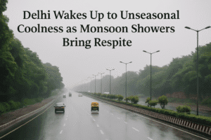Delhi Wakes Up to Unseasonal Coolness as Monsoon Showers Bring Respite