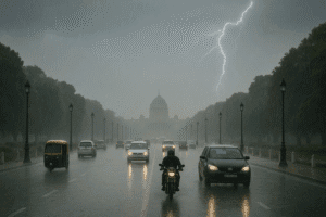 Delhi's Drenched Destiny: Monsoon Makes Up for Lost Time with Thunderous Return