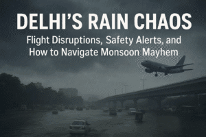 Delhi’s Rain Chaos: Flight Disruptions, Safety Alerts, and How to Navigate Monsoon Mayhem 