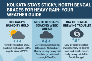 Kolkata Stays Sticky, North Bengal Braces for Heavy Rain: Your Weather Guide 
