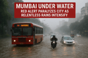 Mumbai Under Water: Red Alert Paralyzes City as Relentless Rains Intensify 1 Mumbai Under Water: Red Alert Paralyzes City as Relentless Rains Intensify