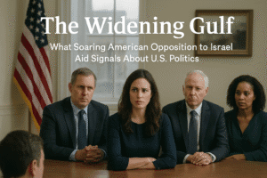 The Widening Gulf: What Soaring American Opposition to Israel Aid Signals About U.S. Politics