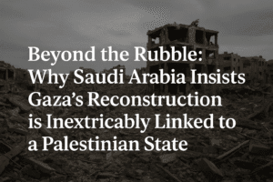 Beyond the Rubble: Why Saudi Arabia Insists Gaza’s Reconstruction is Inextricably Linked to a Palestinian State